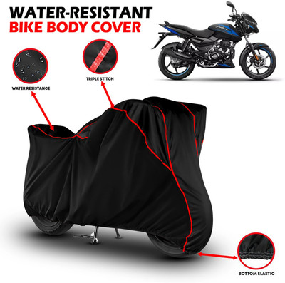 GKG Waterproof Two Wheeler Cover for Bajaj(Pulsar 125, Black, Red)