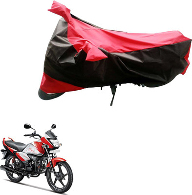 Mdstar Waterproof Two Wheeler Cover for Hero(Splendor I Smart, Black, Red)