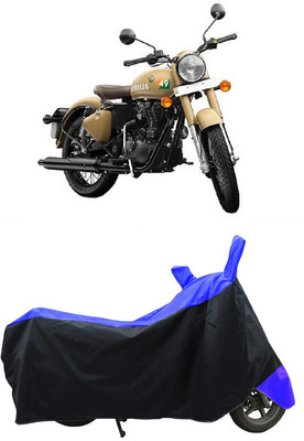 Coxtor Waterproof Two Wheeler Cover for Royal Enfield(Classic 350 Signals, Blue)