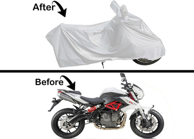 Archistylo Waterproof Two Wheeler Cover for Benelli(TNT 600 GT, Silver)