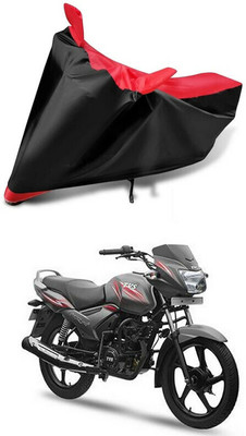 DeepShakshi AUTOMOTIVE Waterproof Two Wheeler Cover for TVS(Star City Plus, Red, Black)