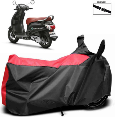 MMSSTAR Waterproof Two Wheeler Cover for Suzuki(Access, Red, Black)