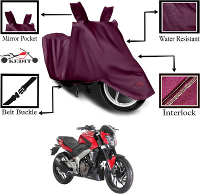 KEDIT Two Wheeler Cover for Bajaj(Pulsar 250, Maroon)