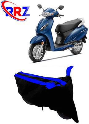 RRZ Waterproof Two Wheeler Cover for Honda(Activa i, Black, Blue)