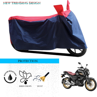 ANTHUB Waterproof Two Wheeler Cover for Yamaha(FZ S V3, Black, Red)