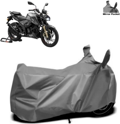 Mdstar Waterproof Two Wheeler Cover for TVS(Apache RTR 200 4V, Grey)