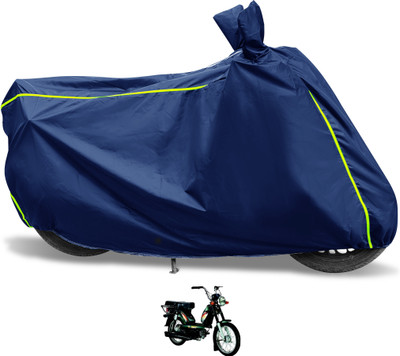 Euro Care Waterproof Two Wheeler Cover for TVS(Luna, Blue)