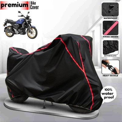 AutoGalaxy Waterproof Two Wheeler Cover for Yamaha(FZ-X, Black, Red)
