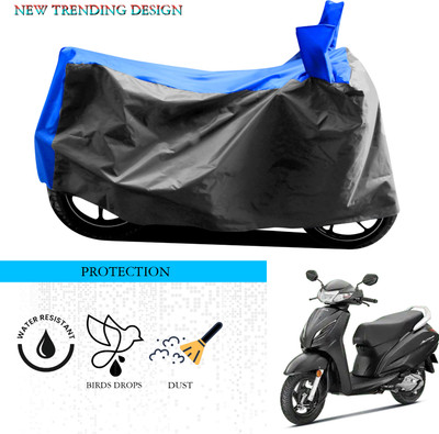ANTHUB Waterproof Two Wheeler Cover for Honda(Activa 6G, Grey, Blue)