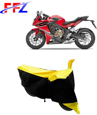 FFZ Waterproof Two Wheeler Cover for Honda(CBR 650F, Black, Yellow)