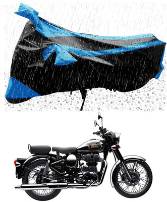 APNEK Two Wheeler Cover for Royal Enfield(Classic Chrome, Blue, Black)
