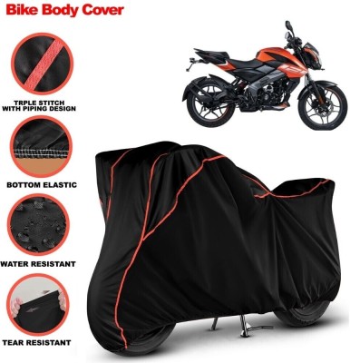 Grizzly Two Wheeler Cover for Bajaj(Pulsar NS125, Black, Red)