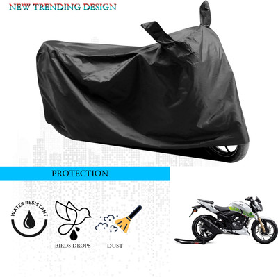 ANTHUB Waterproof Two Wheeler Cover for TVS(Apache RTR 200 Fi E100, Black)