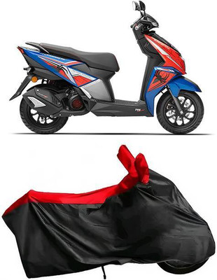 RAAMKM Two Wheeler Cover for TVS(NTORQ, Red, Black)