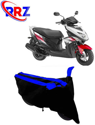 RRZ Waterproof Two Wheeler Cover for Yamaha(Cygnus Ray ZR, Black, Blue)