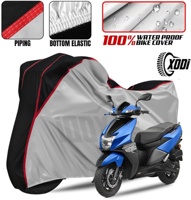 xodi Waterproof Two Wheeler Cover for TVS(NTORQ, Silver, Black, Red)