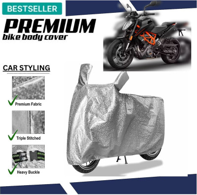 Car Styling Waterproof Two Wheeler Cover for KTM(125 Duke, Silver)