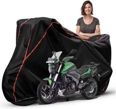 Car Styling Waterproof Two Wheeler Cover for Bajaj(Dominar 400, Black, Red, Multicolor)