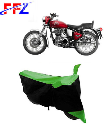 FFZ Two Wheeler Cover for Royal Enfield(Bullet Electra Twinspark, Black, Green)