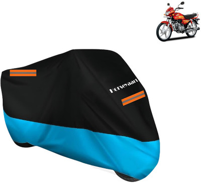 Horseyaart Waterproof Two Wheeler Cover for Hero(CD deluxe, Blue)