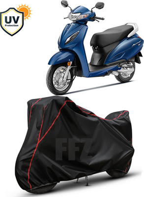 FFZ Waterproof Two Wheeler Cover for Honda(Activa 6G, Black, Red)