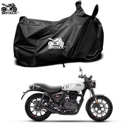 AJSTAR Waterproof Two Wheeler Cover for Royal Enfield(Hunter 350, Black)