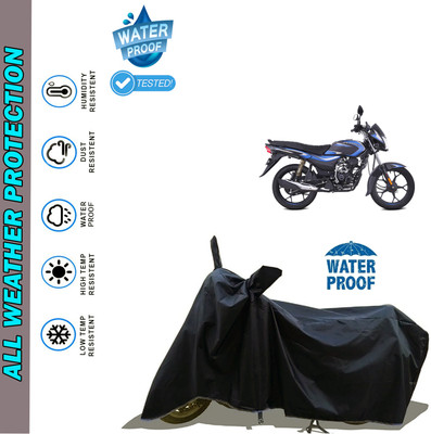 AutoGalaxy Waterproof Two Wheeler Cover for Bajaj(Platina 110, Black)