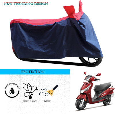 ANTHUB Waterproof Two Wheeler Cover for Hero(Duet 125CC, Black, Red)