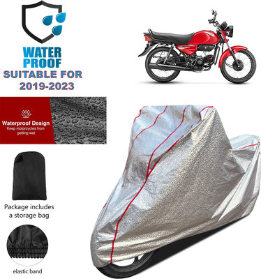 GOSHIV-car and bike accessories Waterproof Two Wheeler Cover for Hero(HF Dawn BS6, Silver)