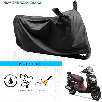 ANTHUB Waterproof Two Wheeler Cover for Hero(Pleasure Plus, Black)