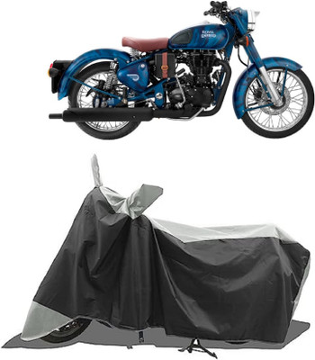 GROFATIK Two Wheeler Cover for Royal Enfield(Classic Squadron BS6, White)