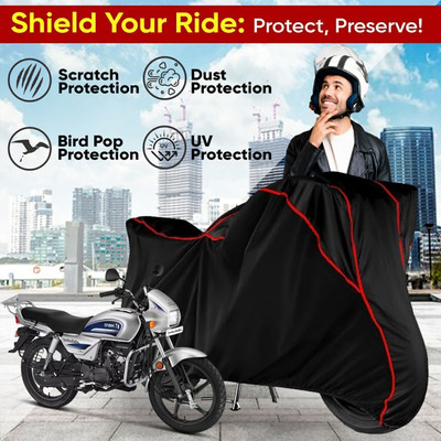 Shiv Kanha Waterproof Two Wheeler Cover for Hero(Splendor I Smart, Black)