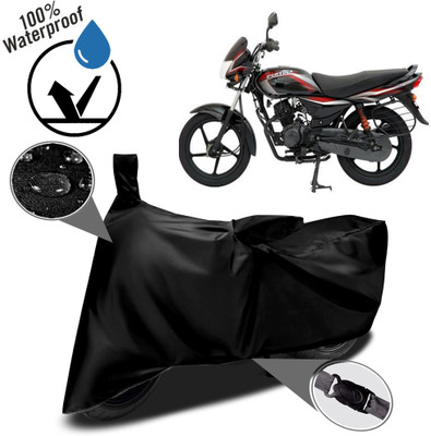 ROYAL AUTO MART Waterproof Two Wheeler Cover for Bajaj(Platina 110, Black)