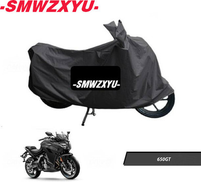 SK AUTO Waterproof Two Wheeler Cover for CFMoto(650GT, Black)