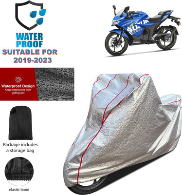 PAGORA Waterproof Two Wheeler Cover for Suzuki(Gixxer SF 150, Silver)