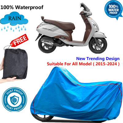 OliverX Waterproof Two Wheeler Cover for TVS(Jupiter classic, Blue)