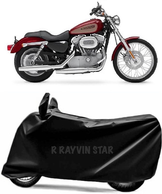 R Rayvin Star Two Wheeler Cover for Harley Davidson(XL 883, Black)