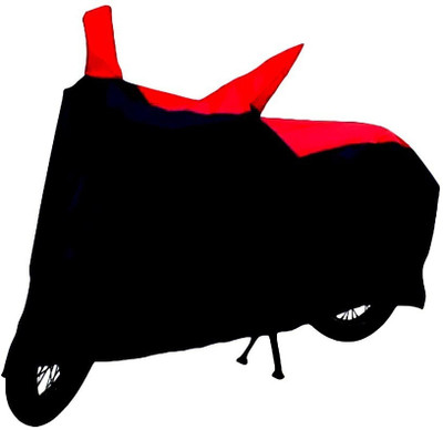 SK AUTO Waterproof Two Wheeler Cover for Hero(HF Deluxe, Black, Red)