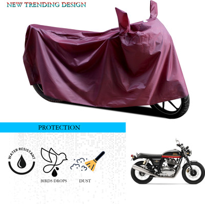 ANTHUB Waterproof Two Wheeler Cover for Royal Enfield(Interceptor 650, Maroon)