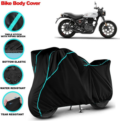 Grizzly Two Wheeler Cover for Royal Enfield(Hunter 350, Black)