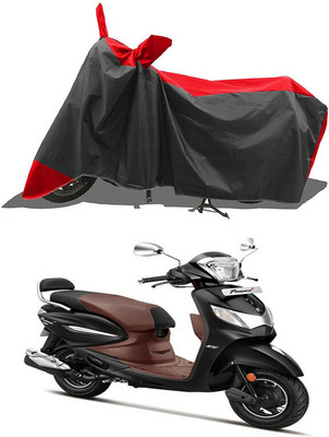 AG AutoHub Waterproof Two Wheeler Cover for Hero(Pleasure Plus, Black, Red)