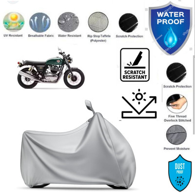 Johanandkeith Two Wheeler Cover for Royal Enfield(Bullet 350, Silver)