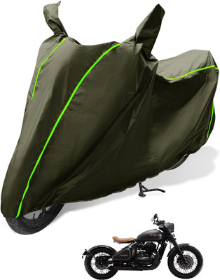 MOCKHE Waterproof Two Wheeler Cover for JAWA(Perak, Green)
