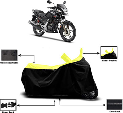 Amexride Two Wheeler Cover for Hero(CBZ Extreme, Yellow)