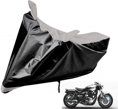 Auto Hub Two Wheeler Cover for Royal Enfield(Silver)