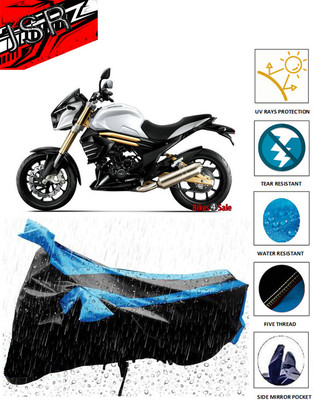 J S R Waterproof Two Wheeler Cover for Mahindra(Mojo, Blue)