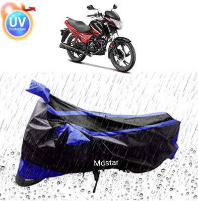 Mdstar Waterproof Two Wheeler Cover for Bajaj(Pulsar, Blue, Black)