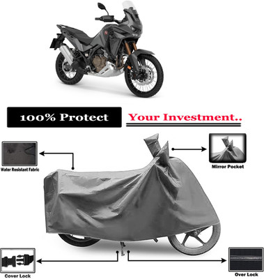 Amexride Two Wheeler Cover for Honda(CRF1000L Africa Twin BS6, Grey)