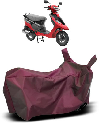 Mdstar Waterproof Two Wheeler Cover for TVS(Pep Plus, Maroon)
