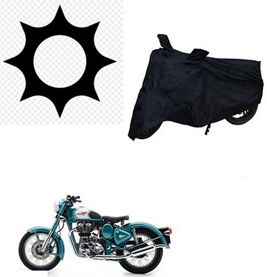 MMSSTAR Waterproof Two Wheeler Cover for Royal Enfield(500, Black)